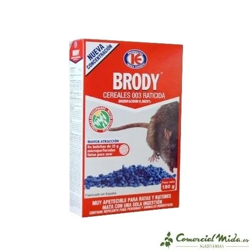 CÉRÉALES BRODY, Rodenticide Grain (Brodifacoum)