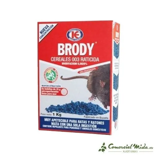 CÉRÉALES BRODY, Rodenticide Grain (Brodifacoum)