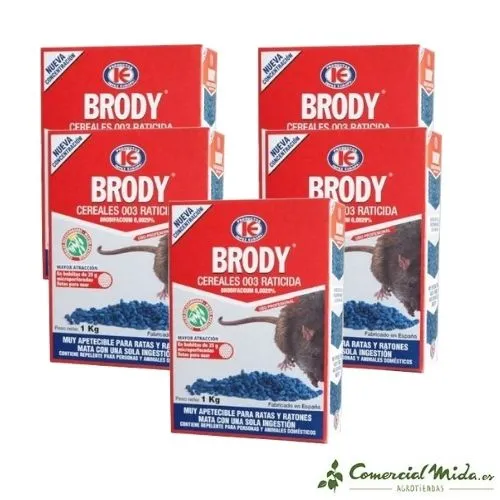 CÉRÉALES BRODY, Rodenticide Grain (Brodifacoum)