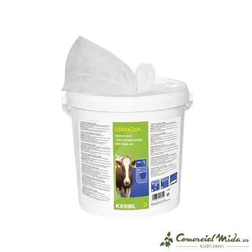 KERBL Lingettes Humides pour Mamelles Seau 1000 unités