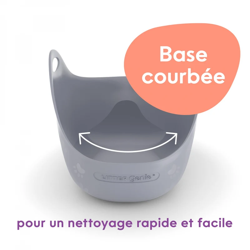 Bac à litière Litter Genie avec pelle Gris chat