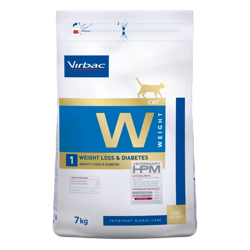Virbac Veterinary HPM Diététique Weight Loss & Diabetes - croquettes chat