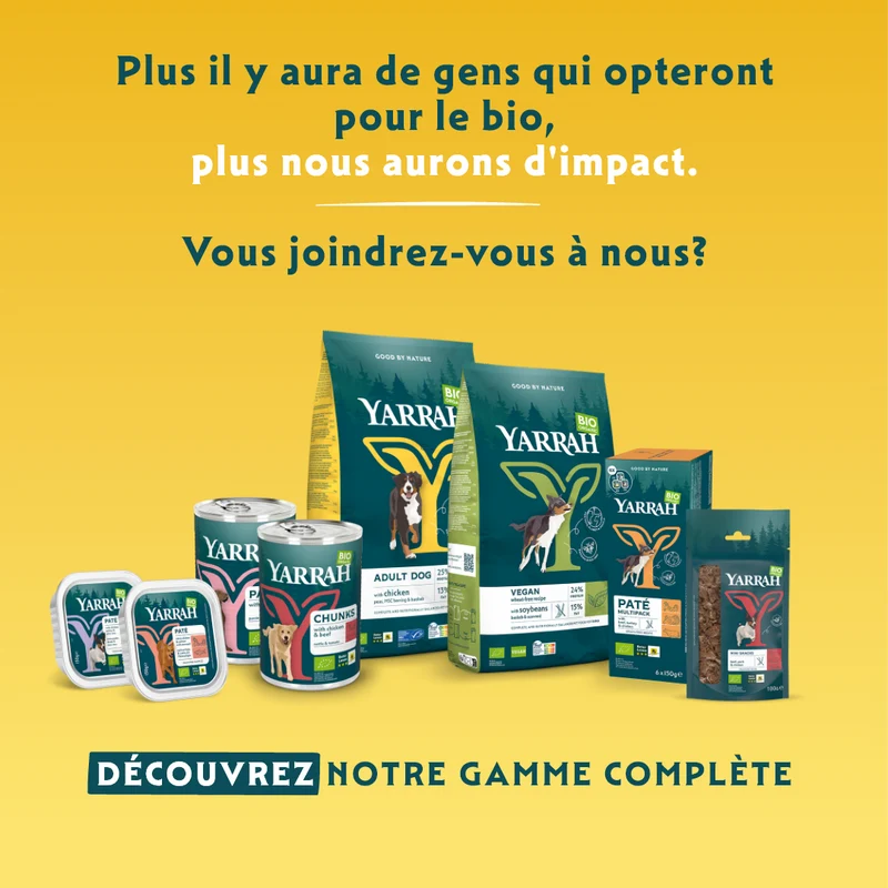 Yarrah bouchées bio Chien - Lot 12 x 405 g