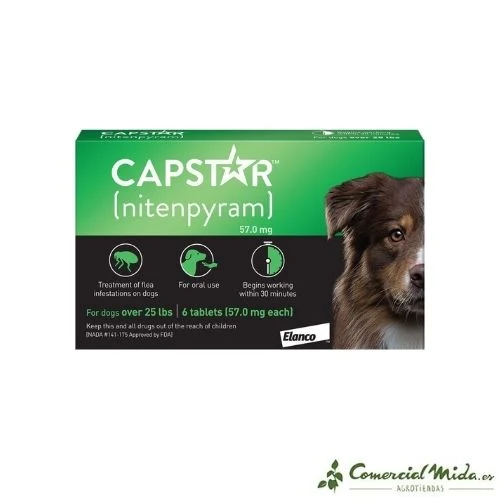 Capstar Comprimés antiparasitaires pour chiens 57 mg