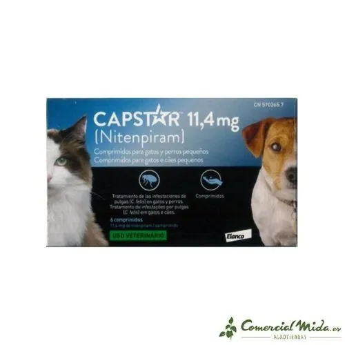 Capstar Comprimés vermifuges pour petits chiens et chats 11,4 mg