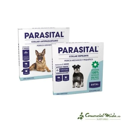 Collier antiparasitaire répulsif pour chiens PARASITAL (différentes tailles)