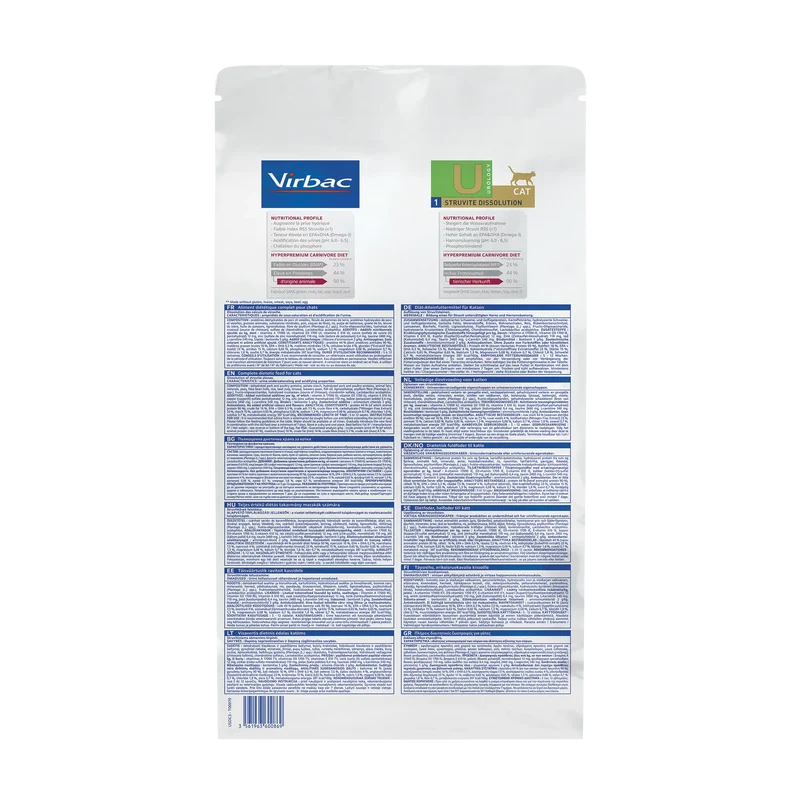 Virbac Veterinary HPM Diététique Urology Struvite Dissolution - croquettes chat