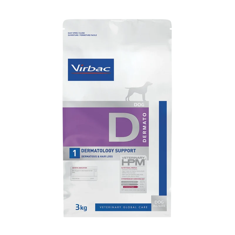 Virbac Veterinary HPM Diététique Dermatology support - croquettes chien