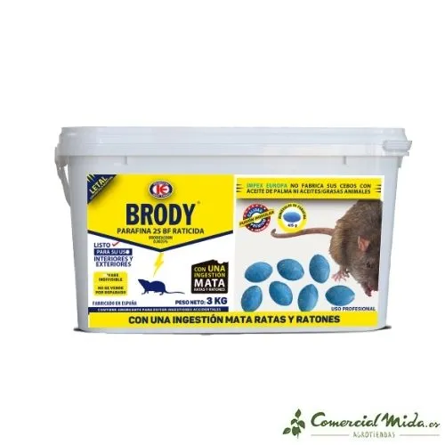 Bloc Appât BRODY PARAFFINE MINI OVULES 4/5 gr