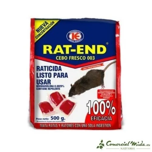 Appât frais Rodenticide RAT-END pour rats et souris
