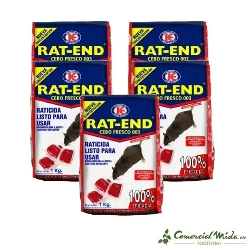 Appât frais Rodenticide RAT-END pour rats et souris