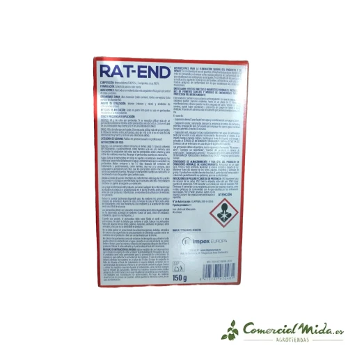 Appât frais Rodenticide RAT-END pour rats et souris