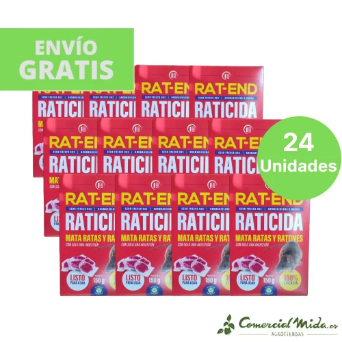 Appât frais Rodenticide RAT-END pour rats et souris