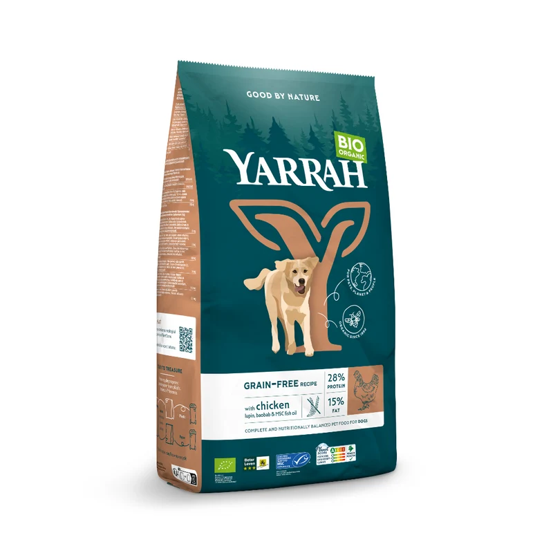 Yarrah croquettes bio sans céréales pour chien adulte