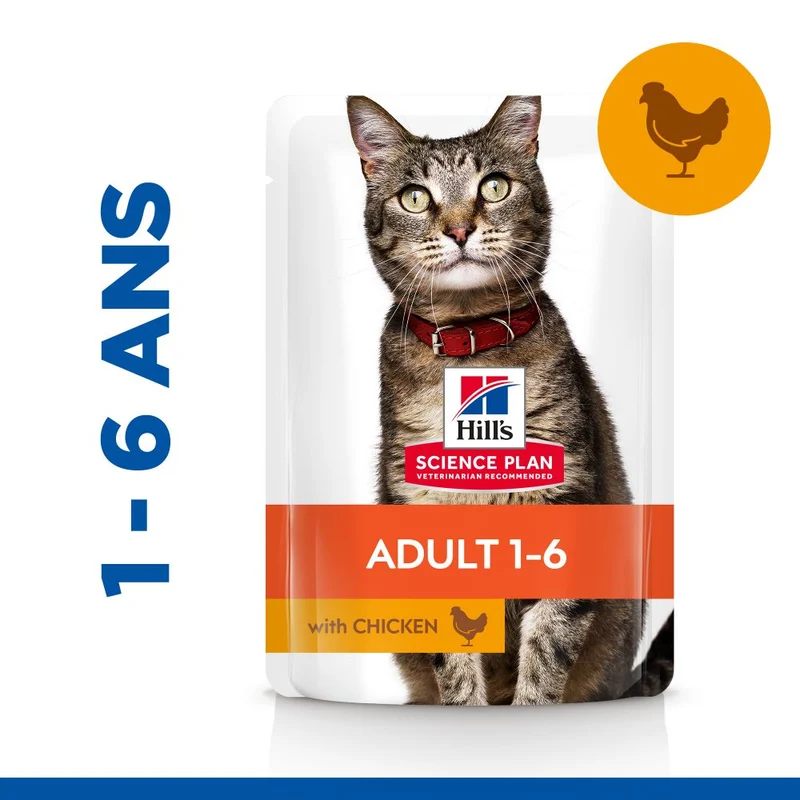 Hill's Science Plan Adult en sachets au poulet & au boeuf - pâtée chat
