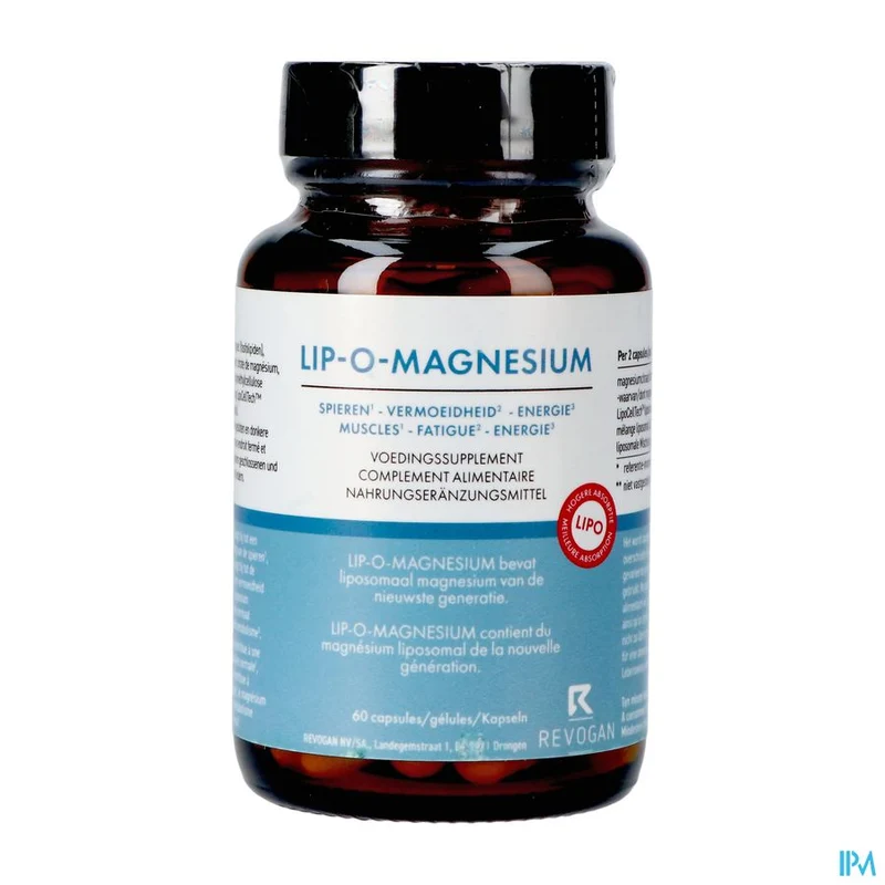 Revogan LIP-O-Magnesium | 60 capsules | Energie, spieren & hart