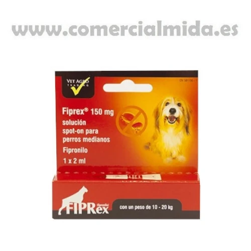 Fiprex M 150 mg Pipette antiparasitaire au fipronil pour chiens moyens (10-20 kg)