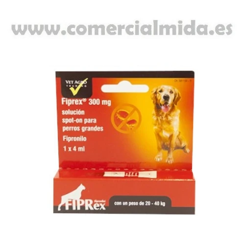 Fiprex L 300 mg Pipette antiparasitaire au fipronil pour grands chiens (20-40 kg)