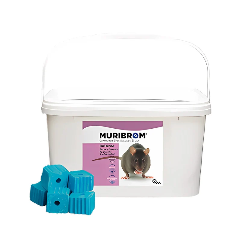 Raticide MURIBROM BAIT EXPRESS BLOCK, tue rats et souris (Brodifacoum)