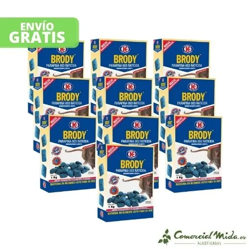 Rodenticide BRODY BLOCS D'OVULES DE PARAFFINE pour tuer les rats et les souris (Brodifacoum)