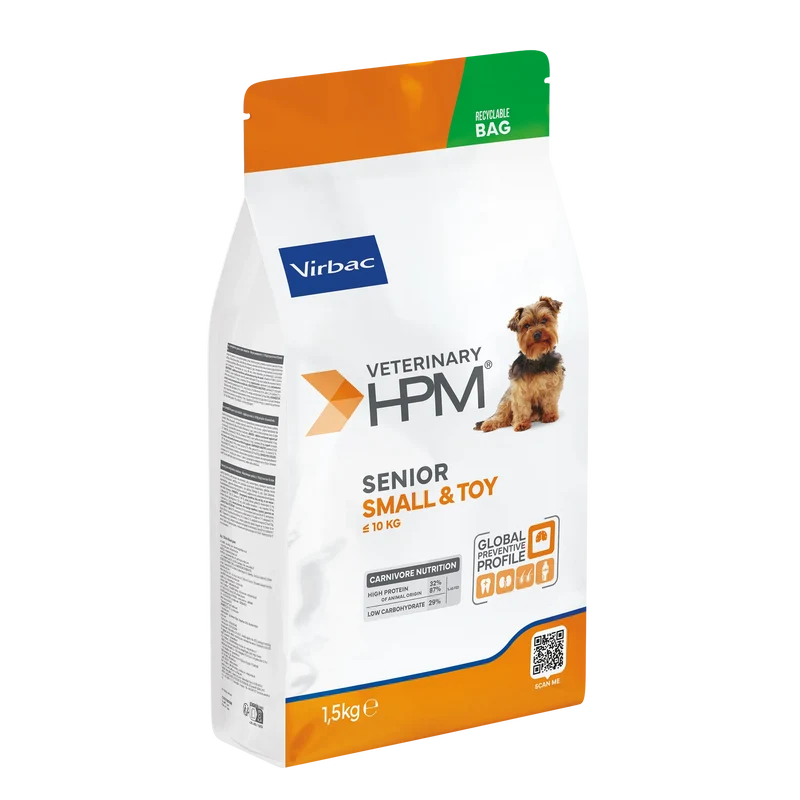 Veterinary HPM Senior Neutered Dog Small & Toy - croquettes chien