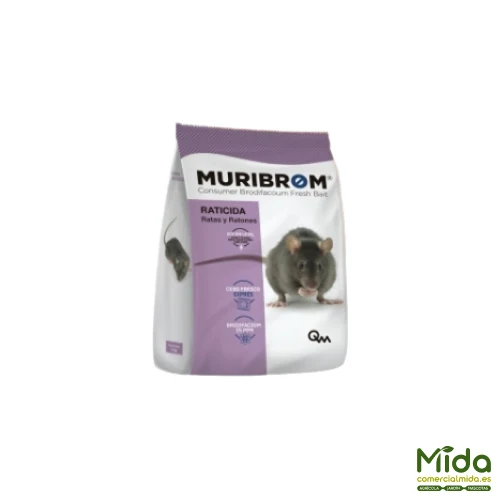 Raticide MURIBROM EXPRESS FRESH BAIT, tue rats et souris (Brodifacoum)