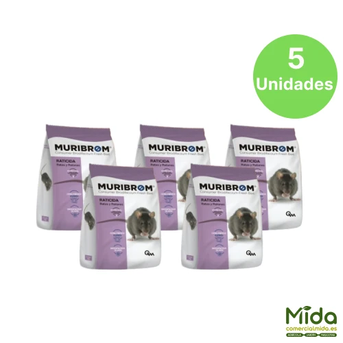 Raticide MURIBROM EXPRESS FRESH BAIT, tue rats et souris (Brodifacoum)