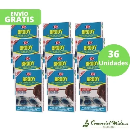 Rodenticide BRODY FRESH BAIT pour tuer les rats et les souris (Brodifacoum)