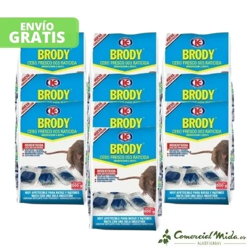 Rodenticide BRODY FRESH BAIT pour tuer les rats et les souris (Brodifacoum)