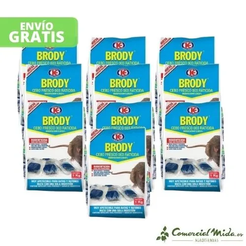 Rodenticide BRODY FRESH BAIT pour tuer les rats et les souris (Brodifacoum)