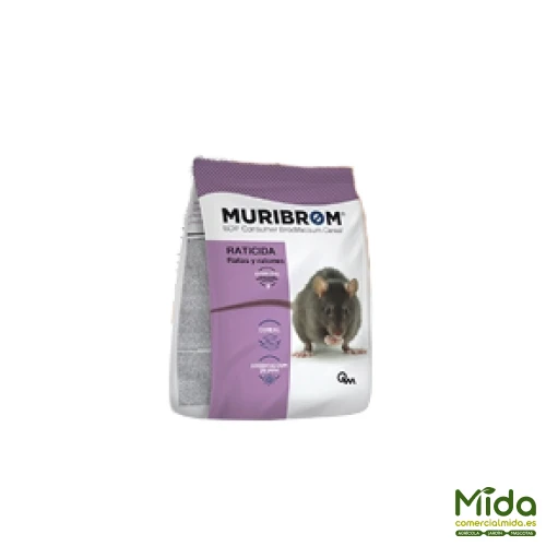 Raticide MURIBROM CEREAL EXPRESS, tue rats et souris (surtout lieux secs)