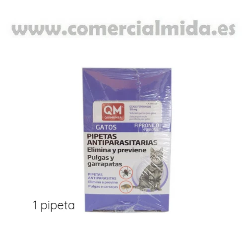 Pipettes anti puces et tiques DIXIE Fipronil 50 mg spot-on pour chat