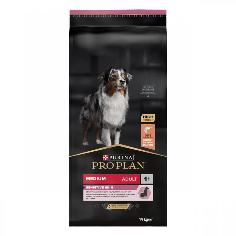 Pro Plan Sensitive Skin Medium Adult au saumon - croquettes chien
