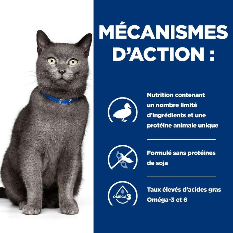 Hill's Prescription Diet d/d Food Sensitivities au canard - croquettes chat
