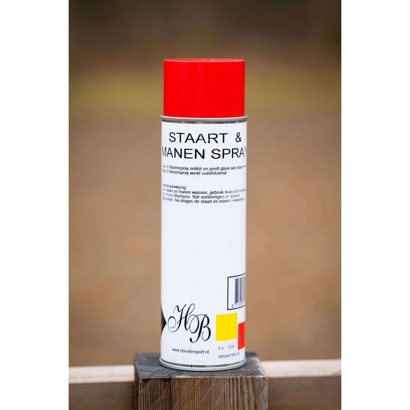 HB Ruitersport Spray Queue et Crinière Blanc Rouge