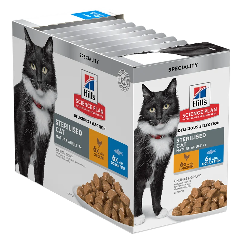Hill's Science Plan Mature Adult 7+ Sterilised au poulet - croquettes chat