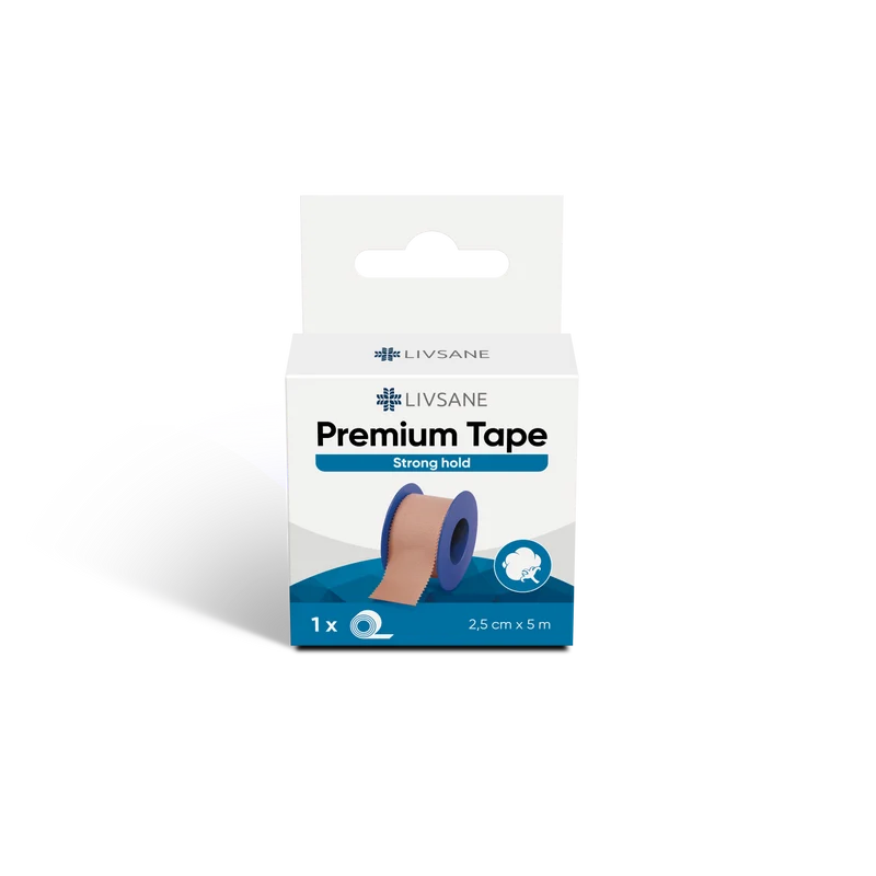 LIVSANE Premium Tape Brown | 2,5cm x 5m rol | Medische tape