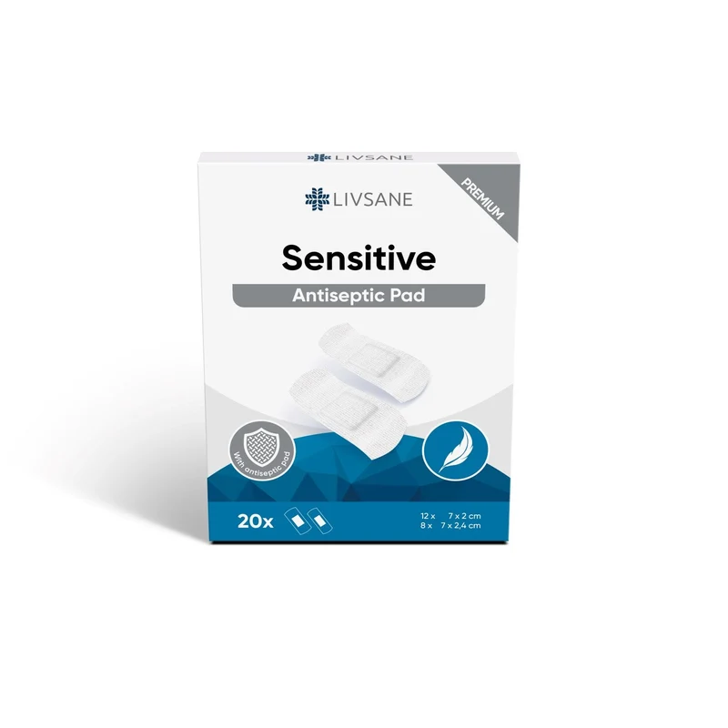 LIVSANE Premium Sensitive Plaster Strips | 20x | Wondverzorging