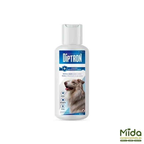 DIPTRON Shampoing Antiparasitaire pour Chien 500 ml