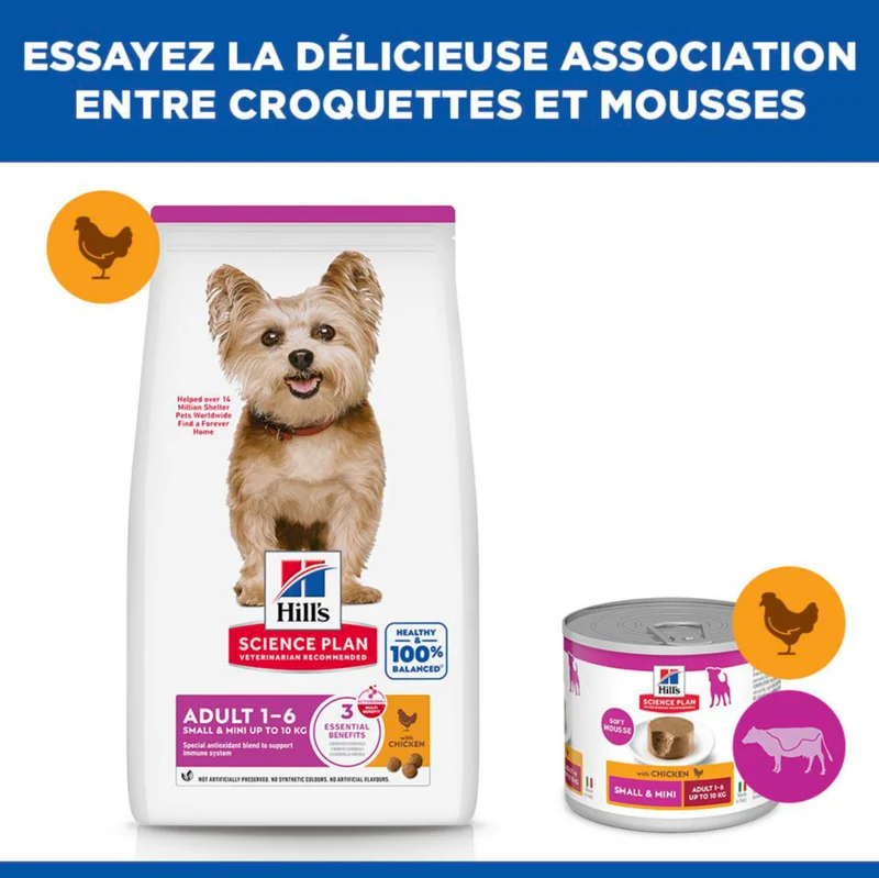 Hill's Science Plan Small & Mini Adult au poulet - croquettes chien