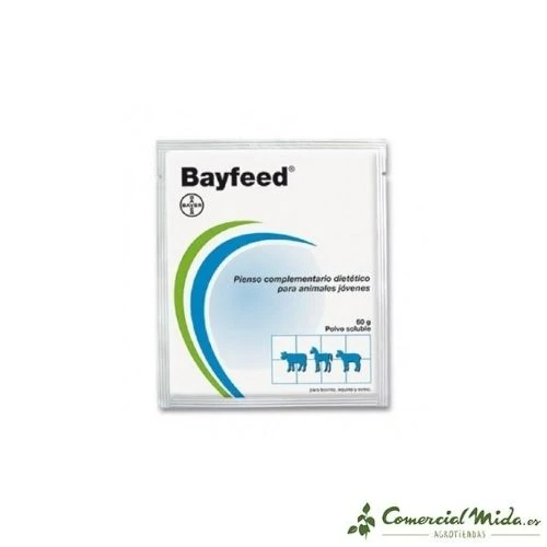 BAYFEED Antidiarrhéique pour Veaux, Agneaux, Chevreaux et Poulains 60gr