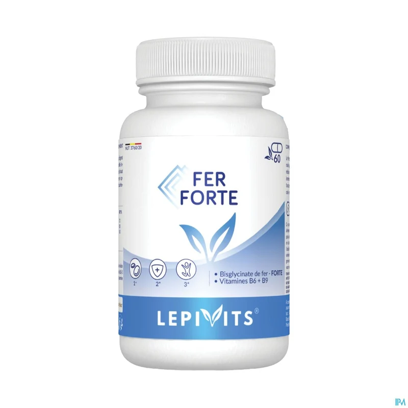 Lepivits Iron Forte is een formule supplement dat ijzerbisglycinaat, geactiveerde vitaminen B6 en B9 combineert