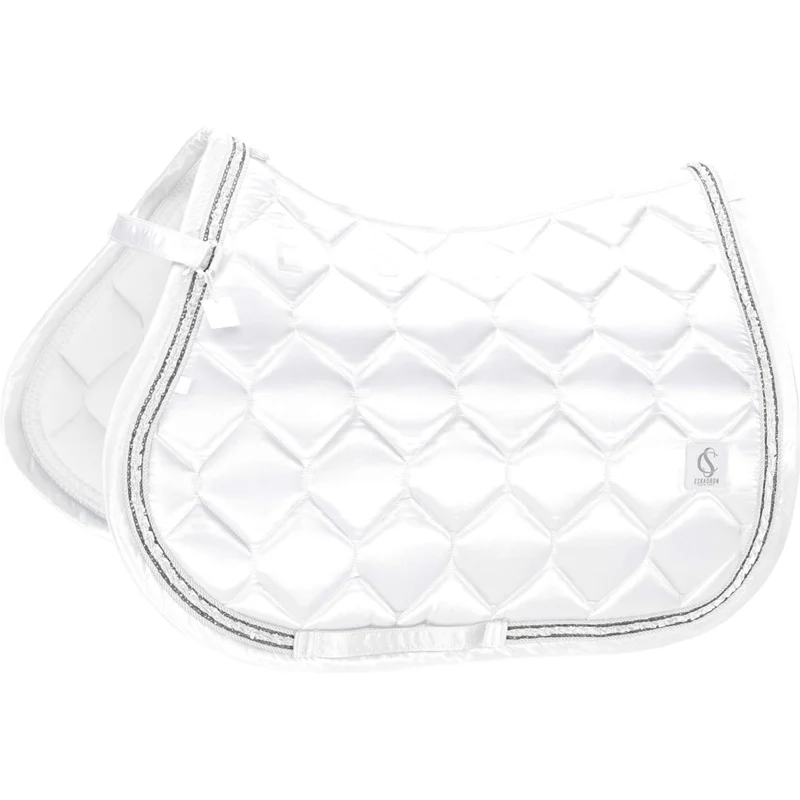 Eskadron Tapis de Selle Classic Sports Satin Frills Polyvalent Blanc