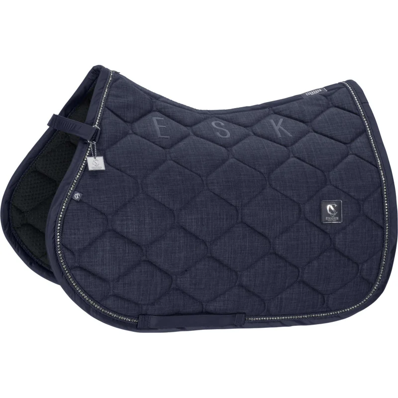 Eskadron Tapis de Selle Classic Sports Bouclé Crustal Polyvalent Marin