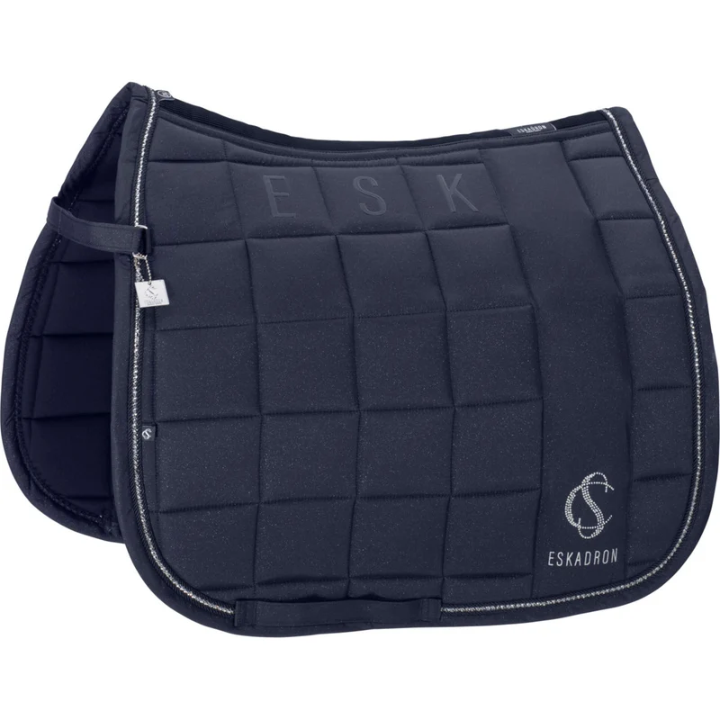Eskadron Tapis de Selle Classic Sports Big Square Sparkle Dressage Marin