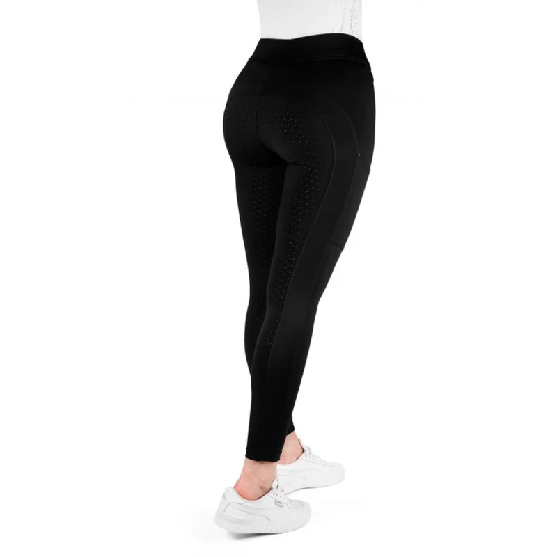 EQUITHÈME Legging d'Équitation Birdy Full Grip Noir