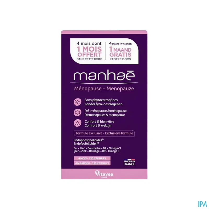 Vitavea Manhae Menopauze 3 Maand + 1 Maand Caps 90