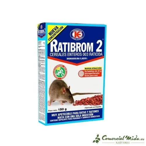 Appât céréalier RATIBROM 2 contre rats et souris