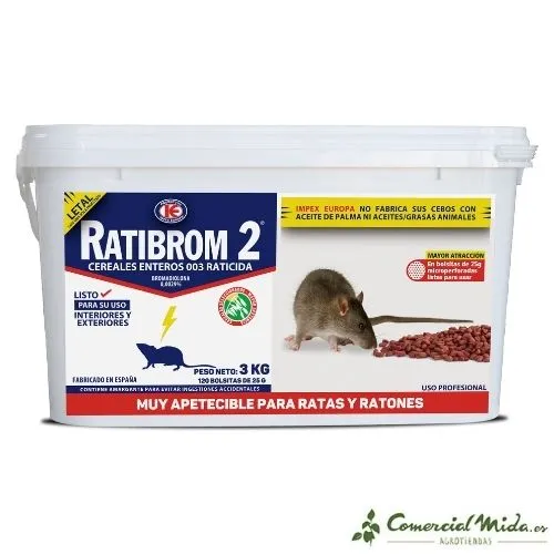 Appât céréalier RATIBROM 2 contre rats et souris