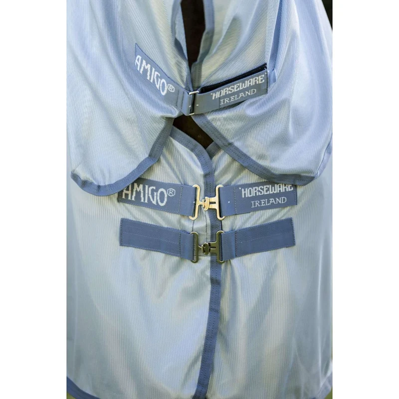 Amigo Couverture Anti-Mouches Integrated Heather Blue/Blue/Silver